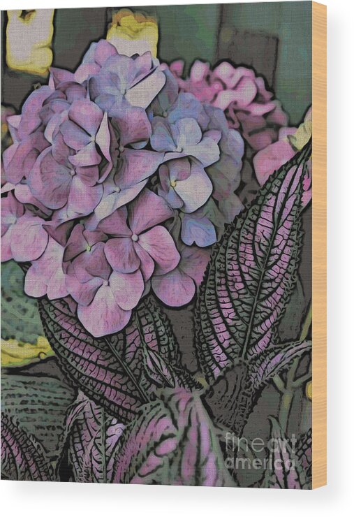 Hydrangea Wood Print featuring the photograph Hydrangea by Jacklyn Duryea Fraizer