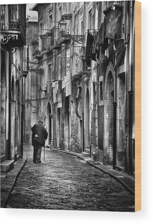 Street Wood Print featuring the photograph I Am... by Gennaro Parricelli