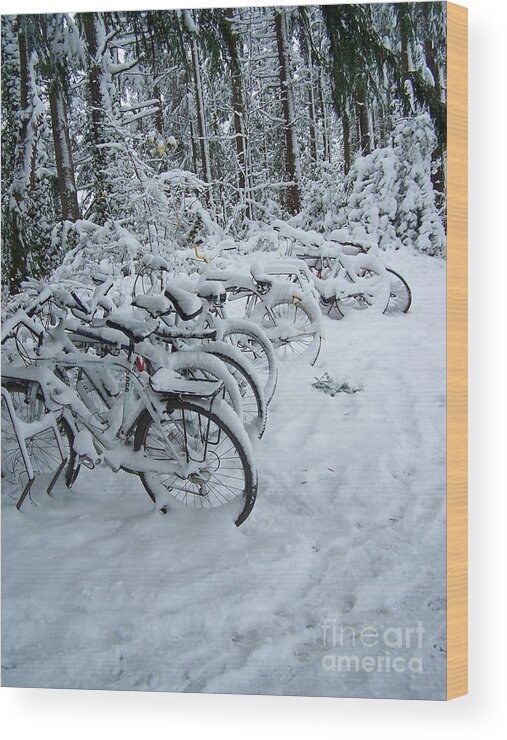 Snow Wood Print featuring the photograph Inclement Weather by KD Johnson