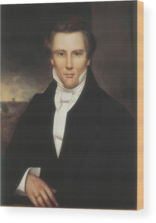 Vertical Wood Print featuring the photograph Joseph Smith. Copy After Adrian Lamb by Everett