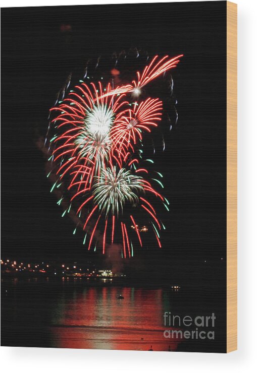 Fireworks Wood Print featuring the photograph Kaboom by Chris Anderson