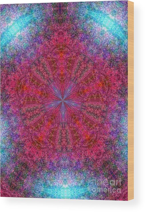 Abstract Wood Print featuring the photograph Kaleidoscope 2 by Robyn King