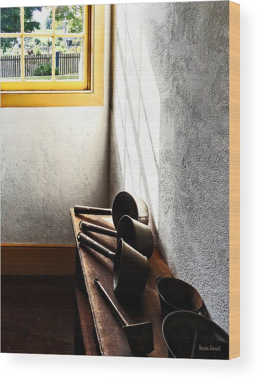 Ladles Wood Print featuring the photograph Ladles on Bench by Susan Savad