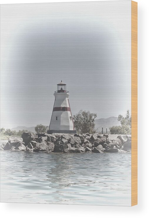 Lake Havasu Wood Print featuring the photograph Lake Havasu Lighthouse by Cathy Anderson