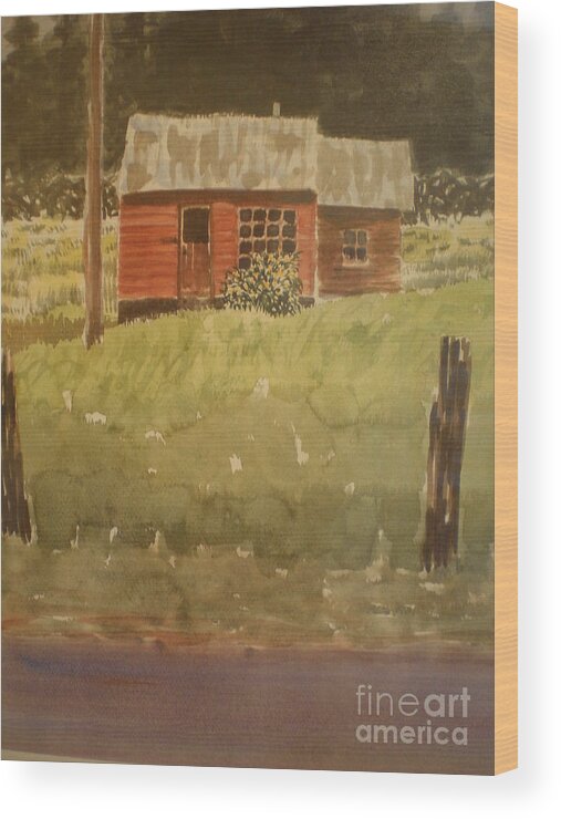 Western Art Wood Print featuring the painting Let's Move In by Suzanne McKay