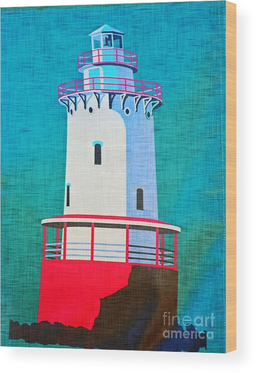 Lighthouse Wood Print featuring the photograph Light My Way Home by Judy Palkimas