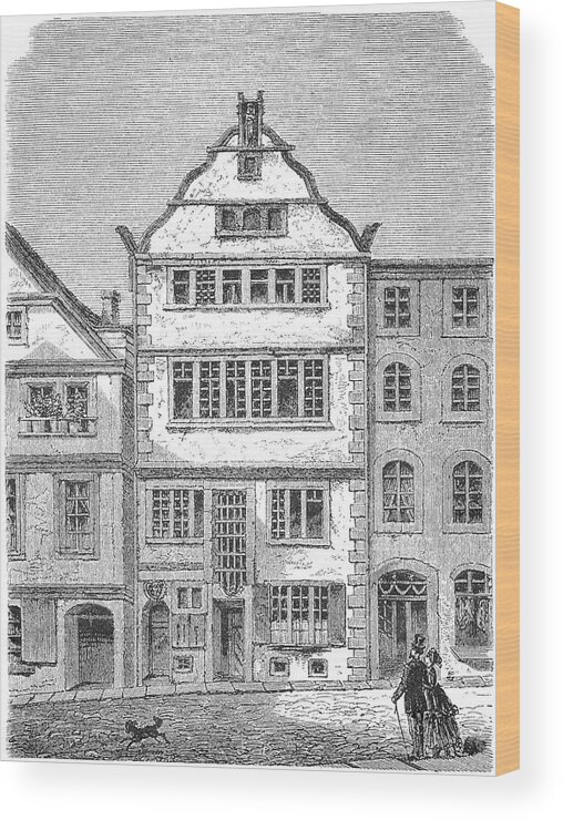 Beethoven Wood Print featuring the drawing Ludwig Van Beethoven Birthplace by Mary Evans Picture Library