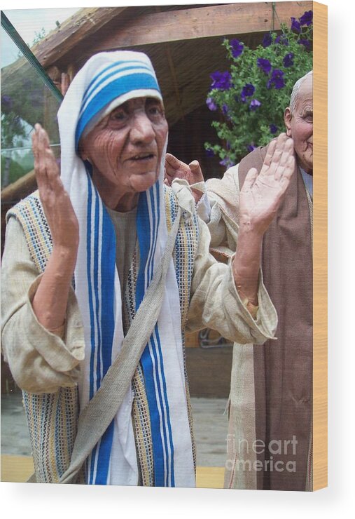 Prayer Wood Print featuring the photograph Mother Teresa by Archangelus Gallery