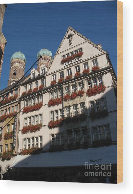 City Wood Print featuring the photograph Munich City by Christiane Schulze Art And Photography