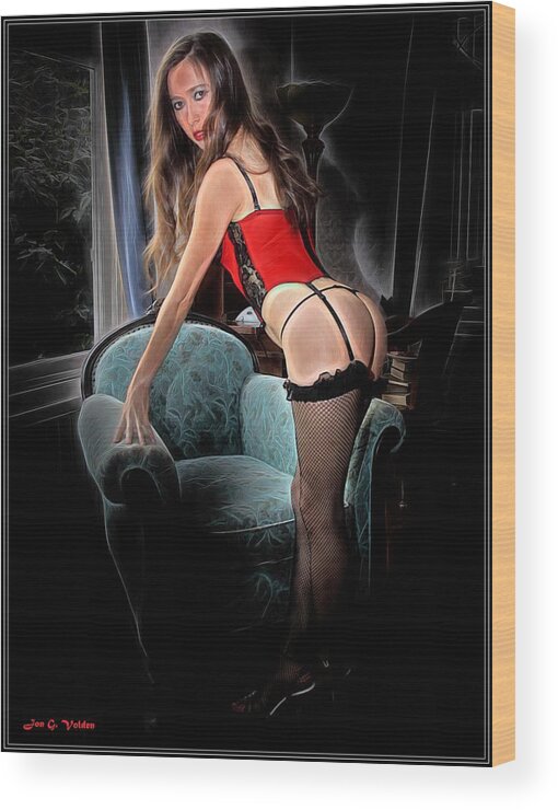 Mystic Wood Print featuring the painting Mystic Lingerie by Jon Volden