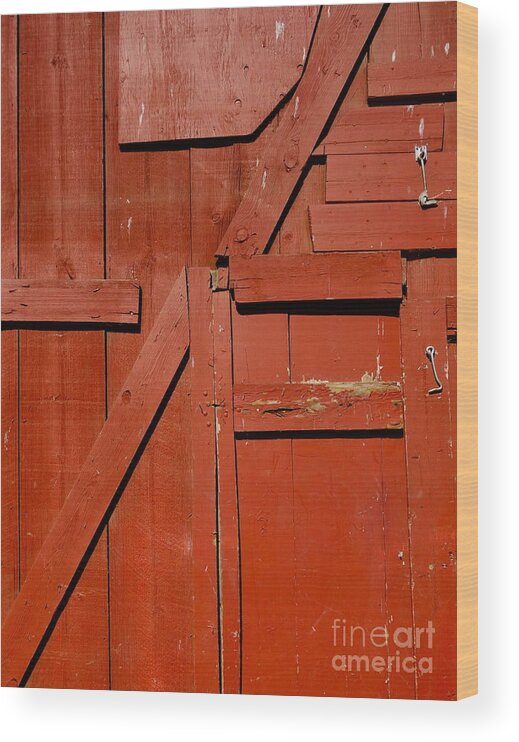 Old Wood Print featuring the photograph Old Barn Door 1 by Jacqueline Athmann