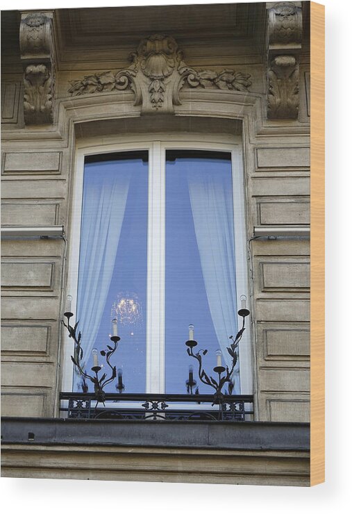 Paris Wood Print featuring the photograph Ornate Window In Paris by Rick Rosenshein