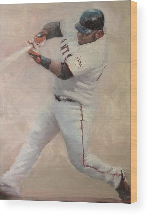 Pablo Sandoval Wood Print featuring the painting Panda Homer #1 by Darren Kerr