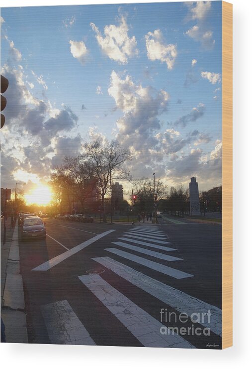 Cities Wood Print featuring the photograph Parkway Sunset by Lyric Lucas