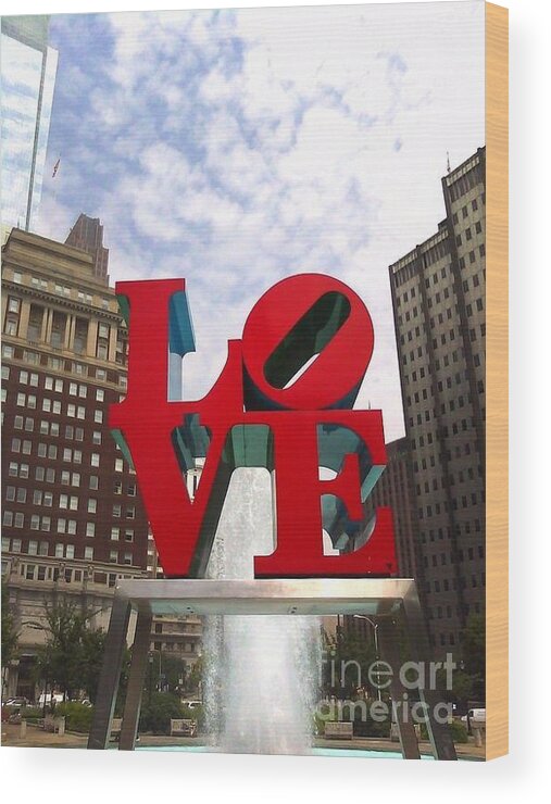 Philly Love Wood Print featuring the photograph Philly Love by Valerie Shaffer