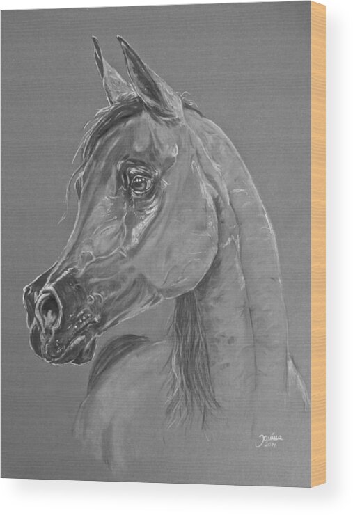 Horses Wood Print featuring the pastel Pianissima by Janina Suuronen