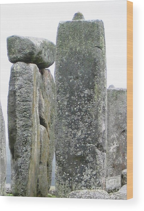 Stonehenge Wood Print featuring the photograph Pockmarked With Age by Denise Railey