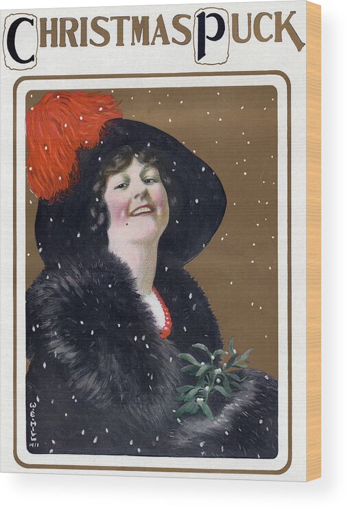 History Wood Print featuring the photograph Puck Christmas, 1911 by Science Source