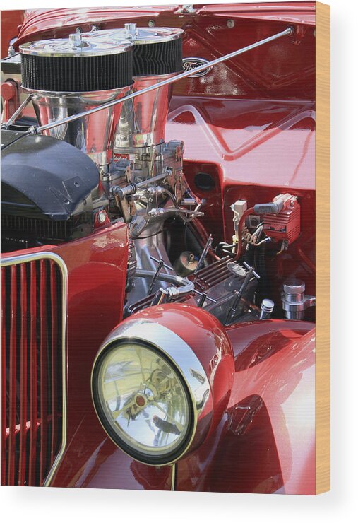 Classic Wood Print featuring the photograph Red Ford by Bob Slitzan