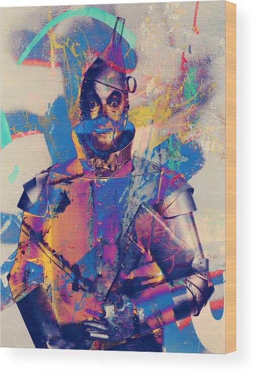 Abstract Art Wood Print featuring the photograph Rubber Tin Man by J C