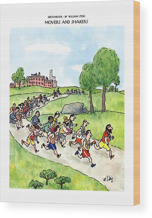 Sketchbook
Movers And Shakers

Title: Sketchbook: Movers And Shakers. Full Page Color Spread Of Group Of Runners Racing Through A Park Wood Print featuring the drawing Sketchbook
Movers And Shakers by William Steig