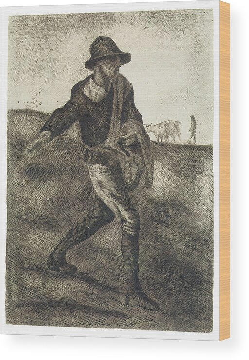 Sower Wood Print featuring the painting Sower by Vincent van Gogh