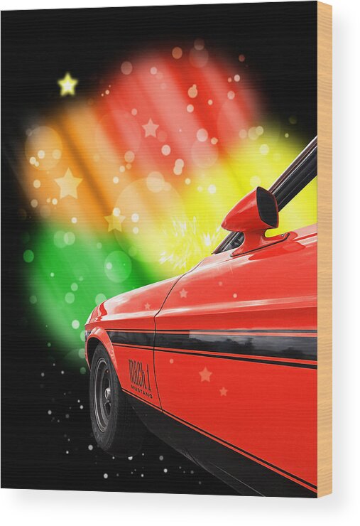 Ford Wood Print featuring the photograph Star Of The Show - Mach 1 by Gill Billington