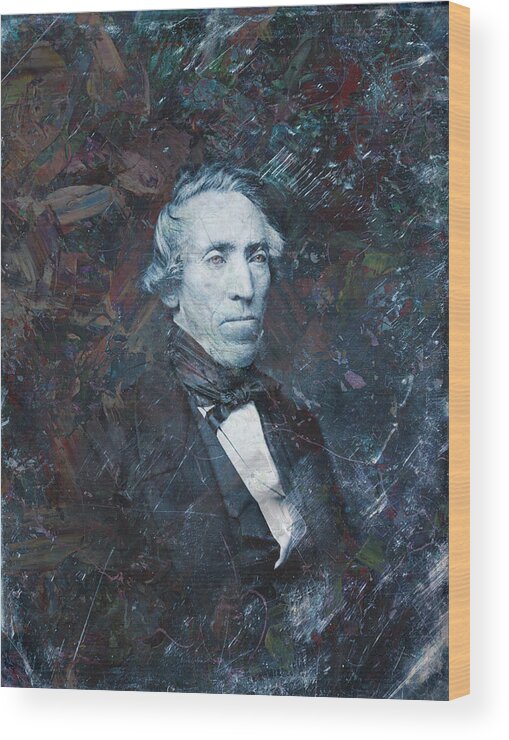 Daguerrotype Wood Print featuring the painting Strange Fellow 1 by James W Johnson