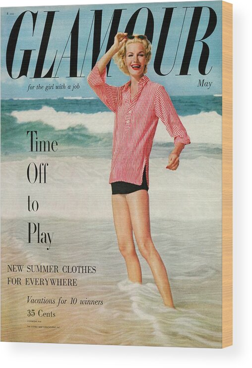 Fashion Wood Print featuring the photograph Sunny Harnett On The Cover Of Glamour by Leombruno-Bodi