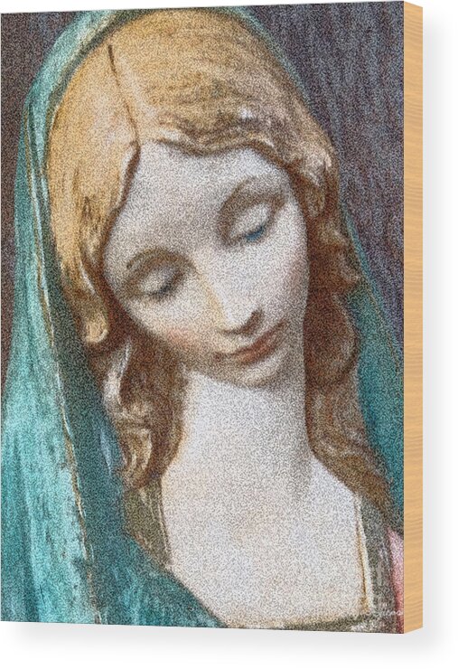 Portrait Wood Print featuring the photograph Pensive Madonna 2 by Lyric Lucas