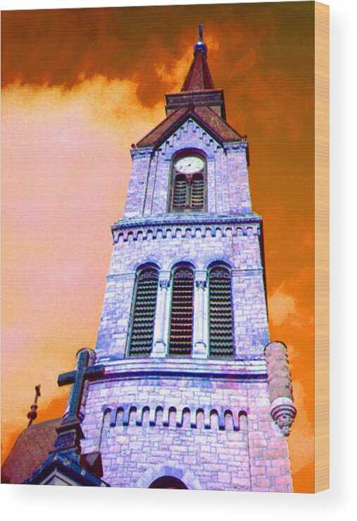 Digital Photography Wood Print featuring the photograph The Watch Tower by Linda N La Rose