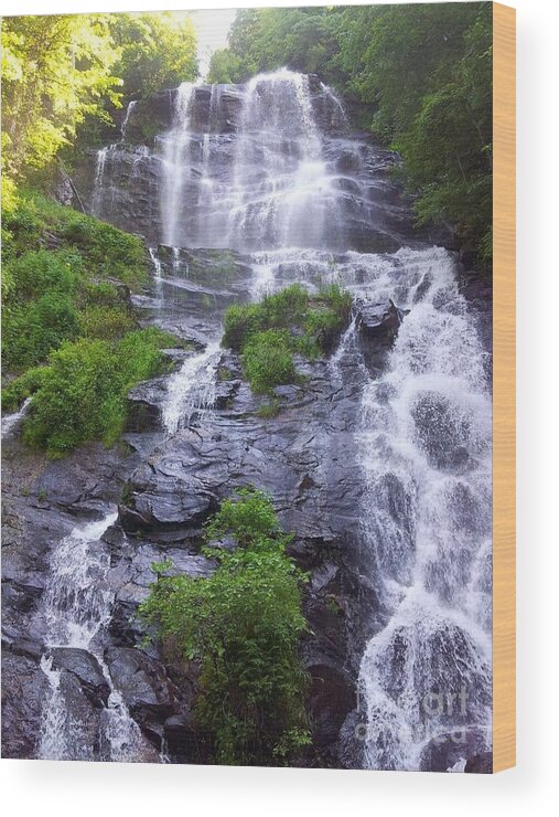 Waterfall Wood Print featuring the photograph The Water Runs Down by Andre Turner