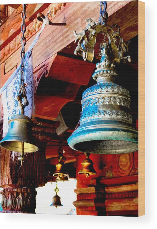 Bells Wood Print featuring the photograph Tibetan Bells by Greg Fortier