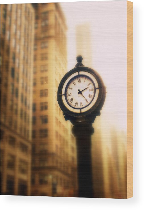 Clock Wood Print featuring the photograph Timeless by Jessica Jenney