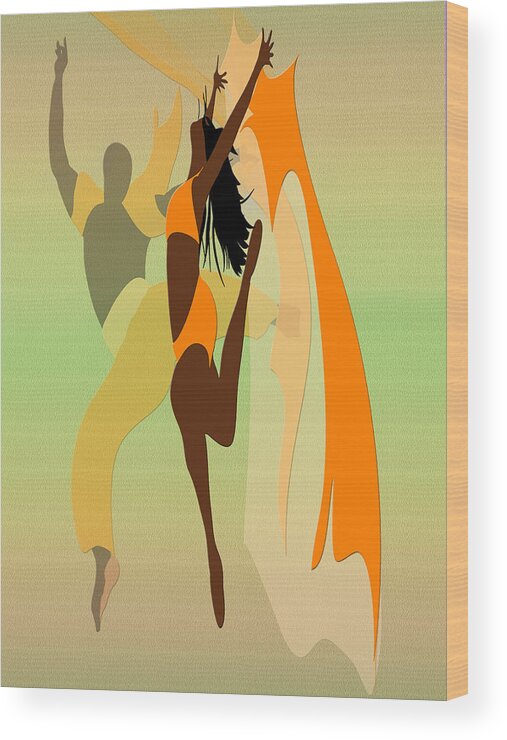 Dancer Wood Print featuring the digital art Tiny Dancer by Terry Boykin