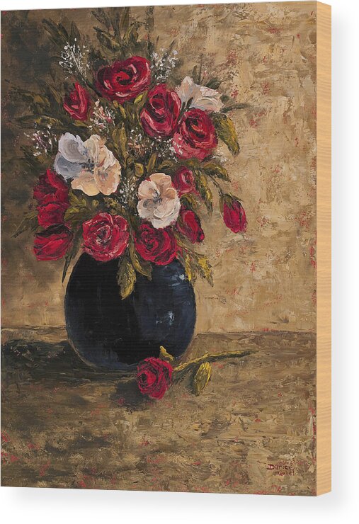 Still Life Wood Print featuring the painting Touch Of Elegance by Darice Machel McGuire