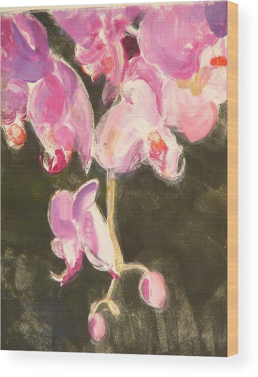 Monotype Wood Print featuring the painting Trailing Phal by Valerie Lynch
