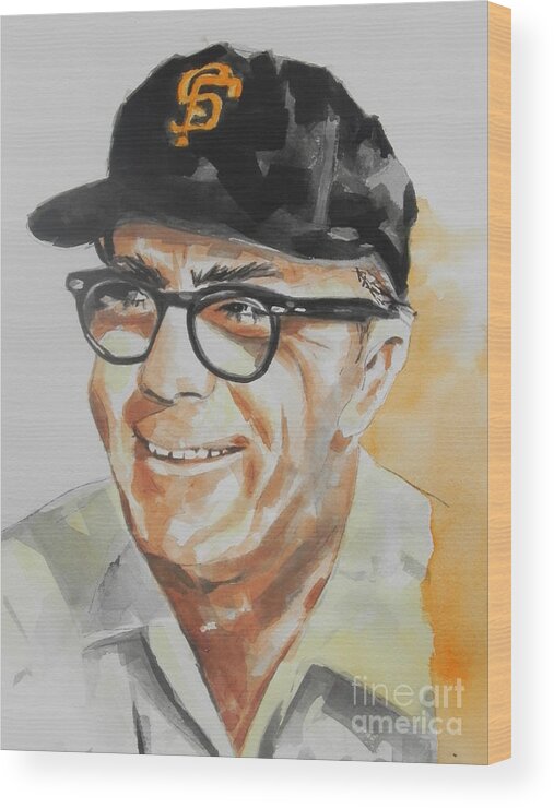 Watercolor Painting Wood Print featuring the painting Tribute To Edward Logan My Grandfather by Chrisann Ellis