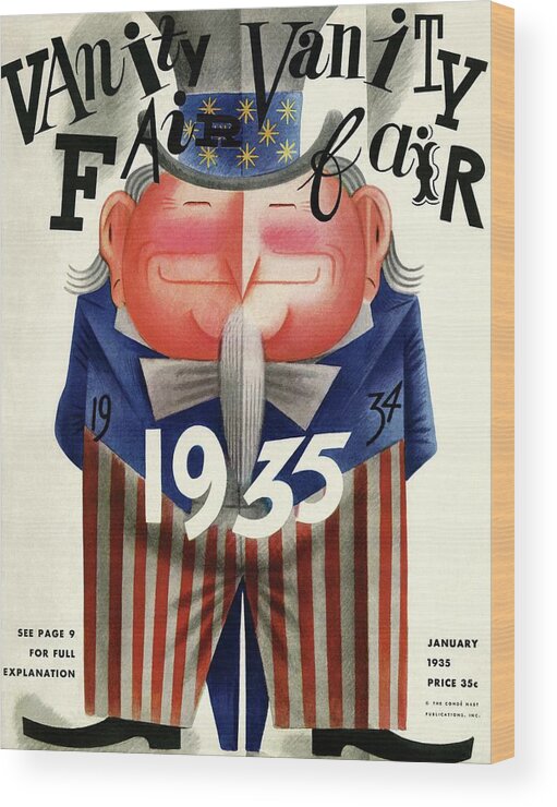 Illustration Wood Print featuring the photograph Uncle Sam by Miguel Covarrubias