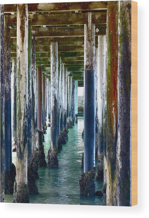 Pier Wood Print featuring the photograph Under The Boardwalk by Amelia Racca
