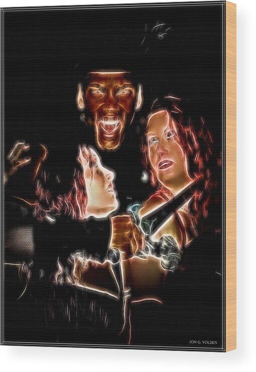 Vampire Wood Print featuring the photograph Vampires Glowing by Jon Volden