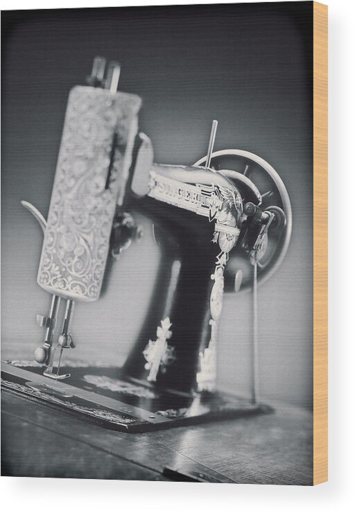 Vintage Wood Print featuring the photograph Vintage Machine by Kelley King