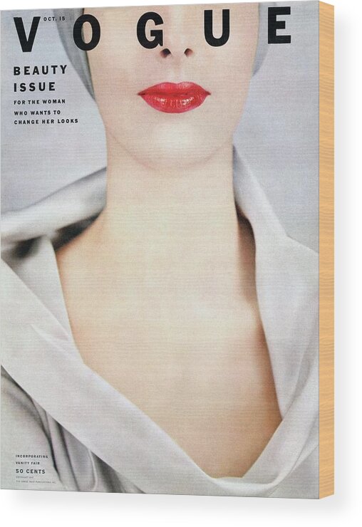 Fashion Wood Print featuring the photograph Vogue Cover Of Victoria Von Hagen by Erwin Blumenfeld