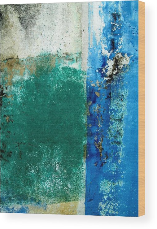 Texture Wood Print featuring the digital art Wall Abstract 159 by Maria Huntley