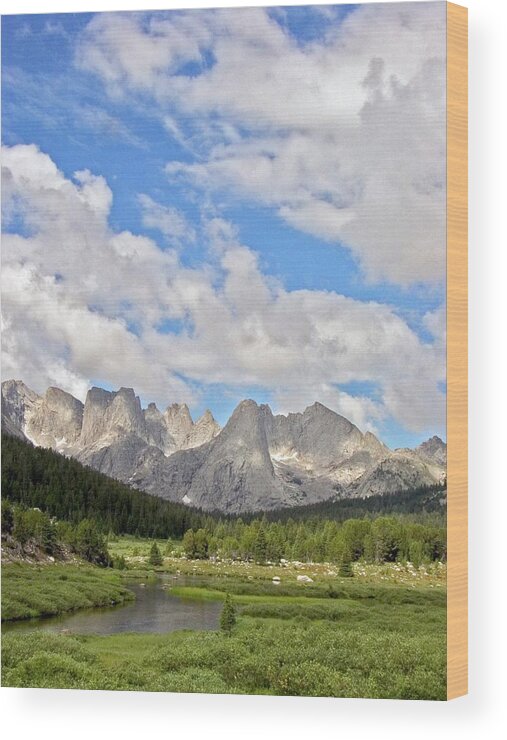Mountain Wood Print featuring the photograph Wind River Mountains by Jim West