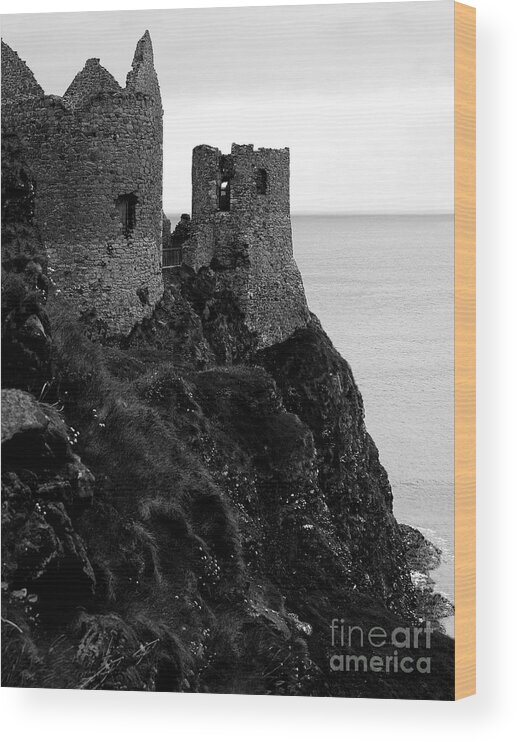 Fine Art Print Wood Print featuring the photograph Dunluce Castle- Stronghold of the MacDonalds #2 by Patricia Griffin Brett