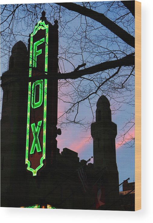 Atlanta Wood Print featuring the photograph Fox Theatre #1 by Cat Rondeau