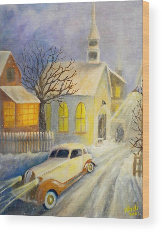 Classic Car Wood Print featuring the photograph Going Home #1 by Renate Wesley
