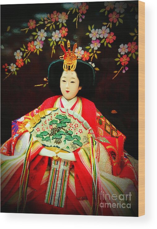 Doll Wood Print featuring the photograph Hina Doll #3 by Eena Bo