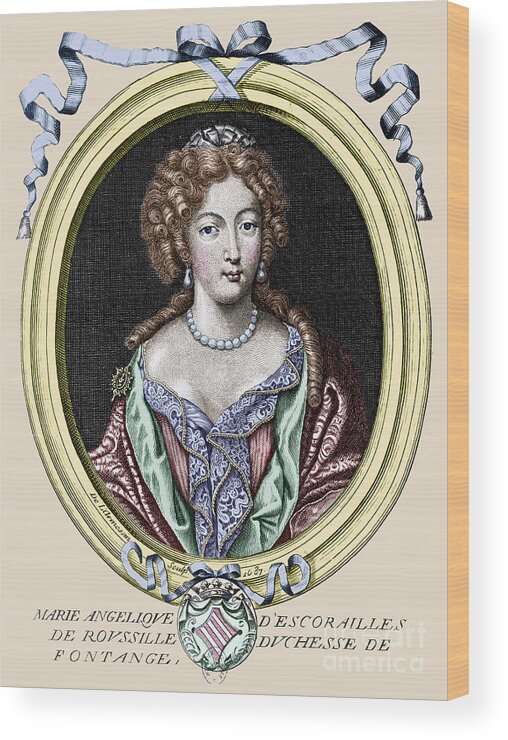 1687 Wood Print featuring the photograph Marie-anglique De Rousille #3 by Granger